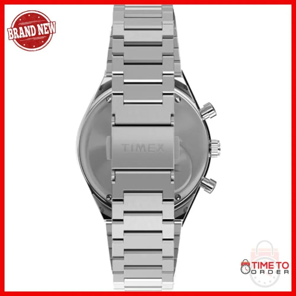 40mm Stainless Steel Quartz Chronograph Watch Water Resistant 50M